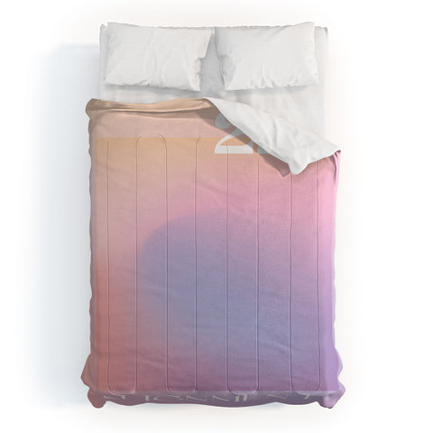 April Lane Art Gradient Angel Number 222 Comforter