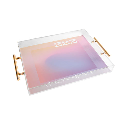 April Lane Art Gradient Angel Number 222 Acrylic Tray