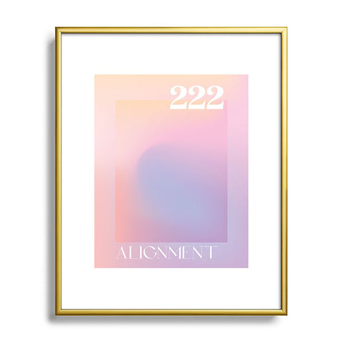 April Lane Art Gradient Angel Number 222 Metal Framed Art Print