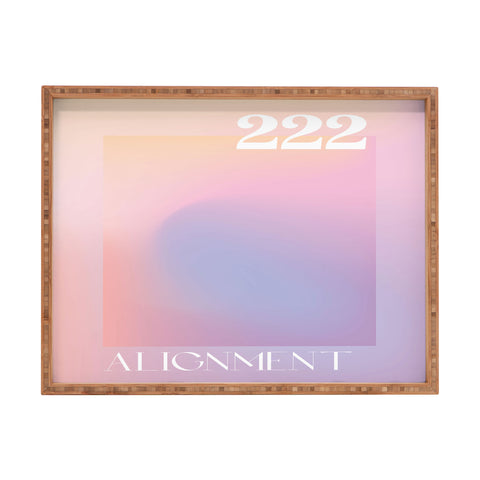 April Lane Art Gradient Angel Number 222 Rectangular Tray
