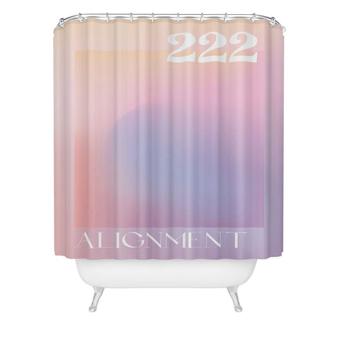 April Lane Art Gradient Angel Number 222 Shower Curtain