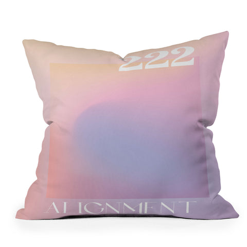 April Lane Art Gradient Angel Number 222 Throw Pillow