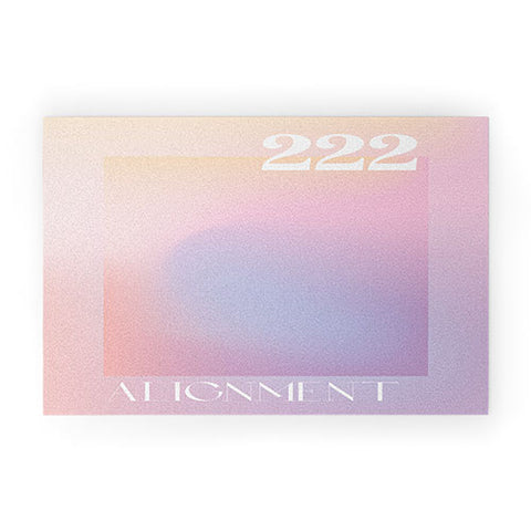April Lane Art Gradient Angel Number 222 Welcome Mat