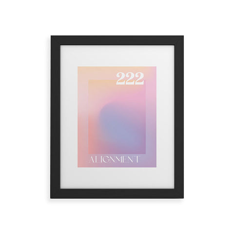 April Lane Art Gradient Angel Number 222 Framed Art Print