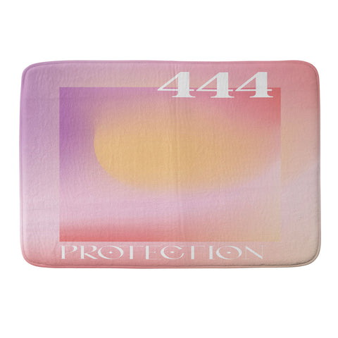 April Lane Art Gradient Angel Number 444 Memory Foam Bath Mat