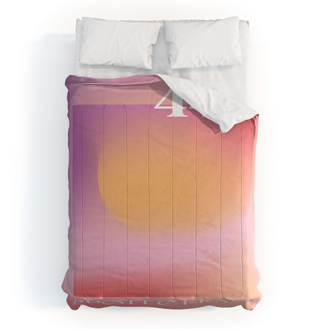 April Lane Art Gradient Angel Number 444 Comforter