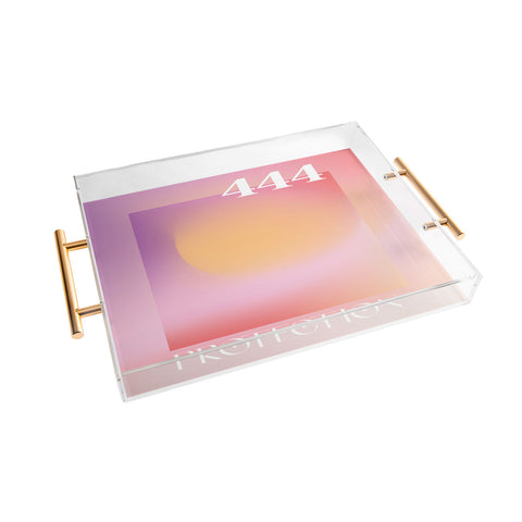 April Lane Art Gradient Angel Number 444 Acrylic Tray
