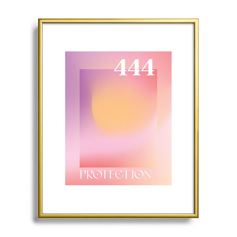 April Lane Art Gradient Angel Number 444 Metal Framed Art Print