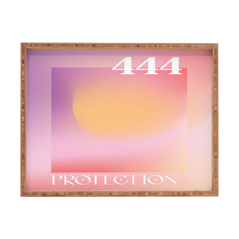 April Lane Art Gradient Angel Number 444 Rectangular Tray