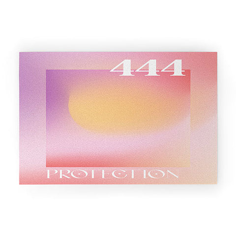 April Lane Art Gradient Angel Number 444 Welcome Mat