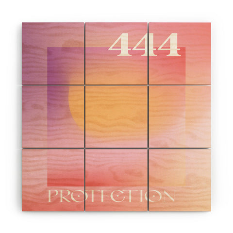 April Lane Art Gradient Angel Number 444 Wood Wall Mural