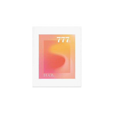 April Lane Art Gradient Angel Number 777 Art Print