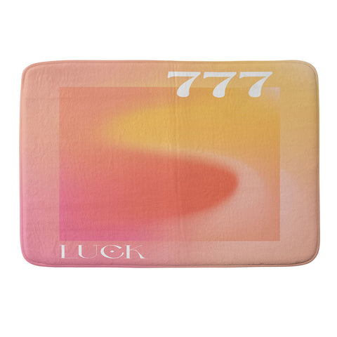 April Lane Art Gradient Angel Number 777 Memory Foam Bath Mat