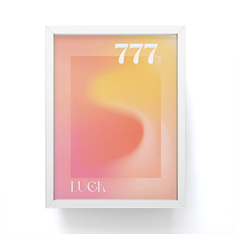 April Lane Art Gradient Angel Number 777 Framed Mini Art Print