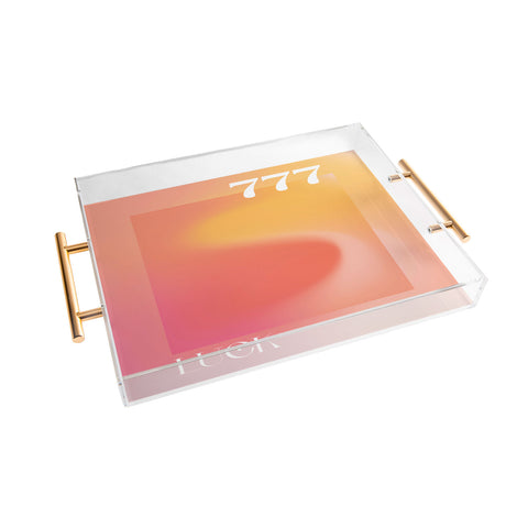 April Lane Art Gradient Angel Number 777 Acrylic Tray