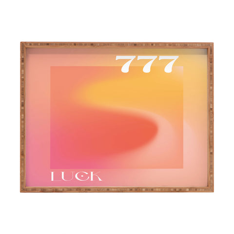 April Lane Art Gradient Angel Number 777 Rectangular Tray
