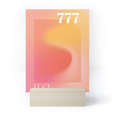 April Lane Art Gradient Angel Number 777 Mini Art Print
