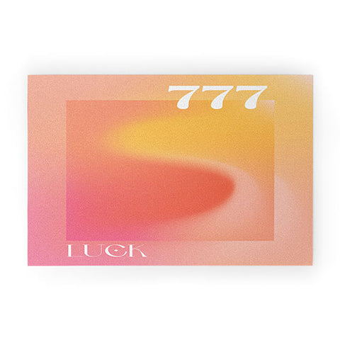 April Lane Art Gradient Angel Number 777 Welcome Mat