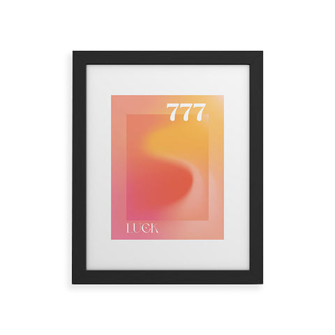 April Lane Art Gradient Angel Number 777 Framed Art Print