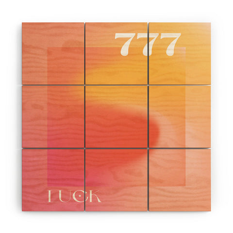 April Lane Art Gradient Angel Number 777 Wood Wall Mural