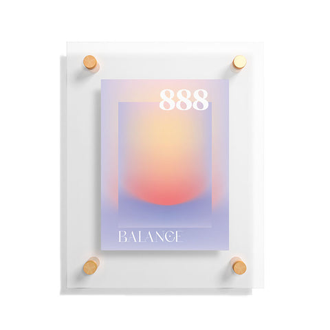 April Lane Art Gradient Angel Number 888 Floating Acrylic Print