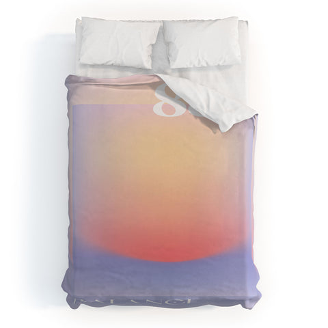 April Lane Art Gradient Angel Number 888 Duvet Cover
