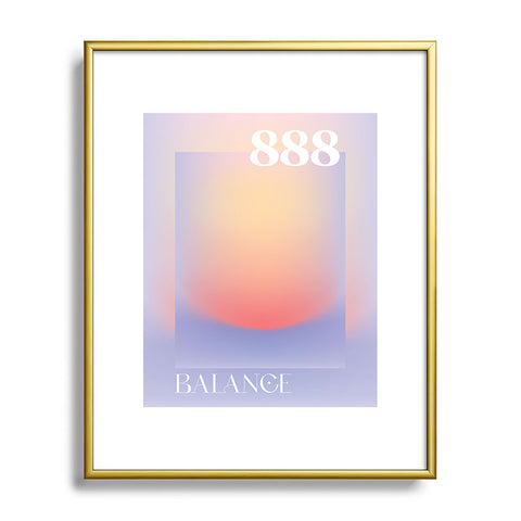April Lane Art Gradient Angel Number 888 Metal Framed Art Print