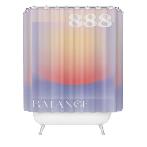 April Lane Art Gradient Angel Number 888 Shower Curtain
