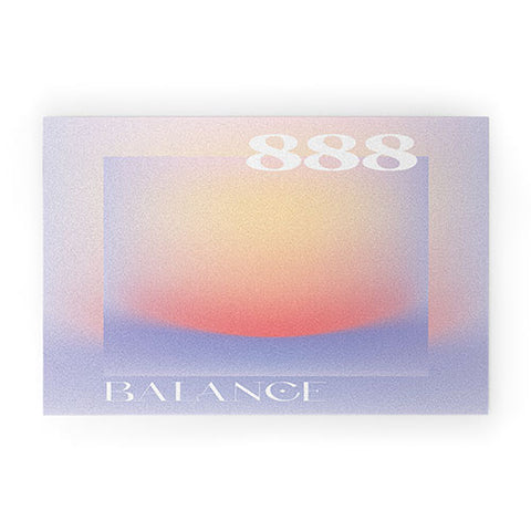 April Lane Art Gradient Angel Number 888 Welcome Mat