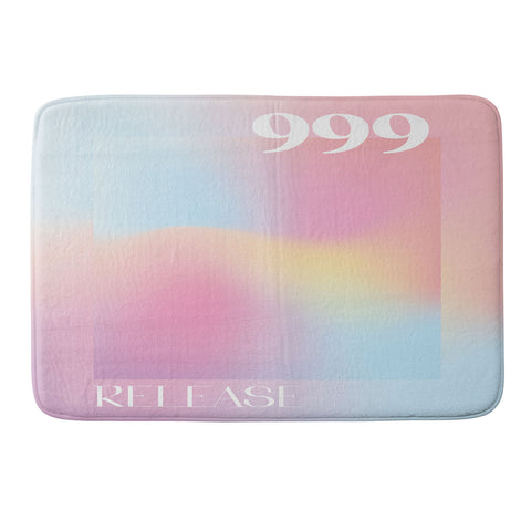 April Lane Art Gradient Angel Number 999 Memory Foam Bath Mat
