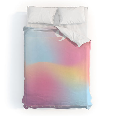 April Lane Art Gradient Angel Number 999 Duvet Cover