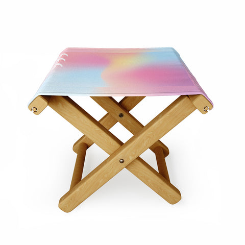 April Lane Art Gradient Angel Number 999 Folding Stool