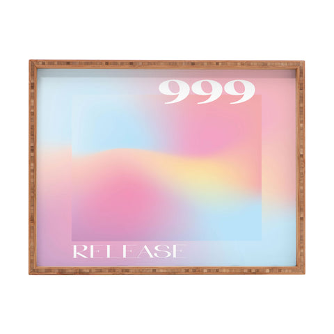 April Lane Art Gradient Angel Number 999 Rectangular Tray