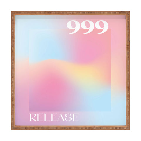 April Lane Art Gradient Angel Number 999 Square Tray