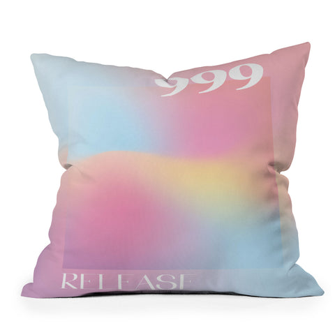 April Lane Art Gradient Angel Number 999 Throw Pillow