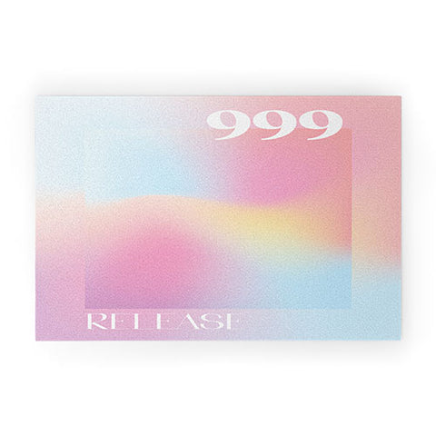 April Lane Art Gradient Angel Number 999 Welcome Mat