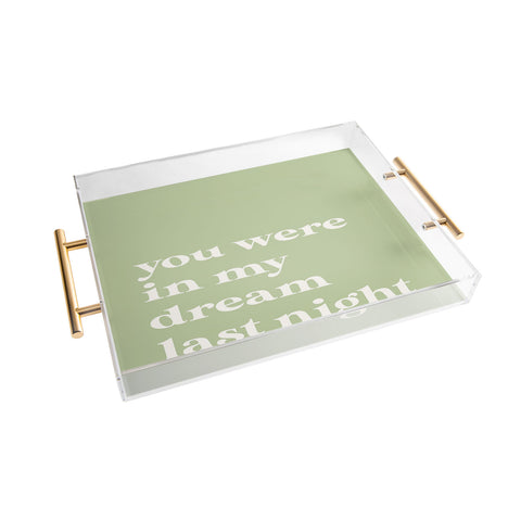 April Lane Art Green Dream I Acrylic Tray