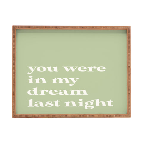 April Lane Art Green Dream I Rectangular Tray