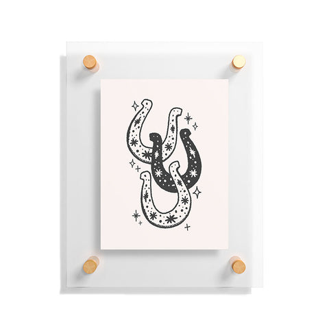 April Lane Art Horseshoes Black Floating Acrylic Print