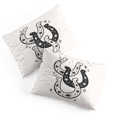 April Lane Art Horseshoes Black Pillow Shams