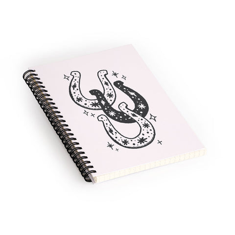 April Lane Art Horseshoes Black Spiral Notebook