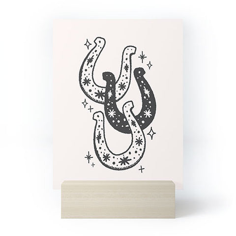 April Lane Art Horseshoes Black Mini Art Print