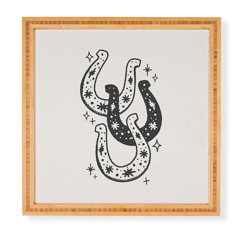 April Lane Art Horseshoes Black Framed Wall Art