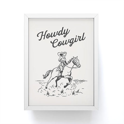 April Lane Art Howdy Cowgirl Black Framed Mini Art Print Square