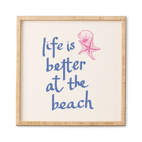 April Lane Art Life is Better at the Beach Framed Wall Art