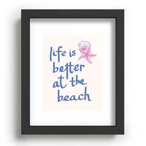 April Lane Art Life is Better at the Beach Recessed Framing Rectangle