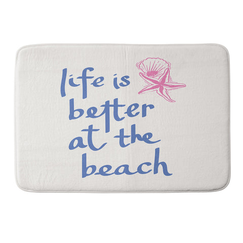 April Lane Art Life is Better at the Beach Memory Foam Bath Mat