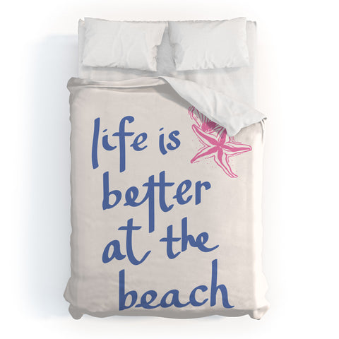 April Lane Art Life is Better at the Beach Duvet Cover