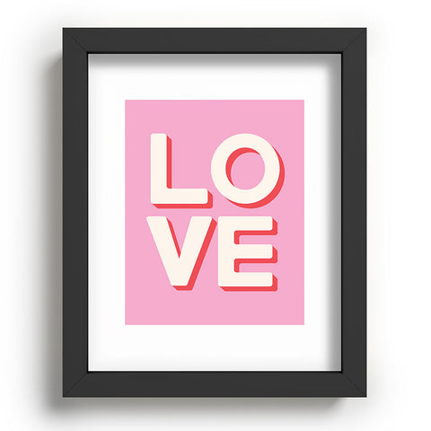 April Lane Art Love Pink Recessed Framing Rectangle