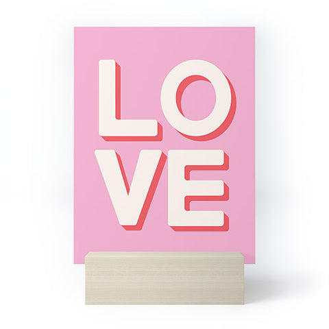 April Lane Art Love Pink Mini Art Print